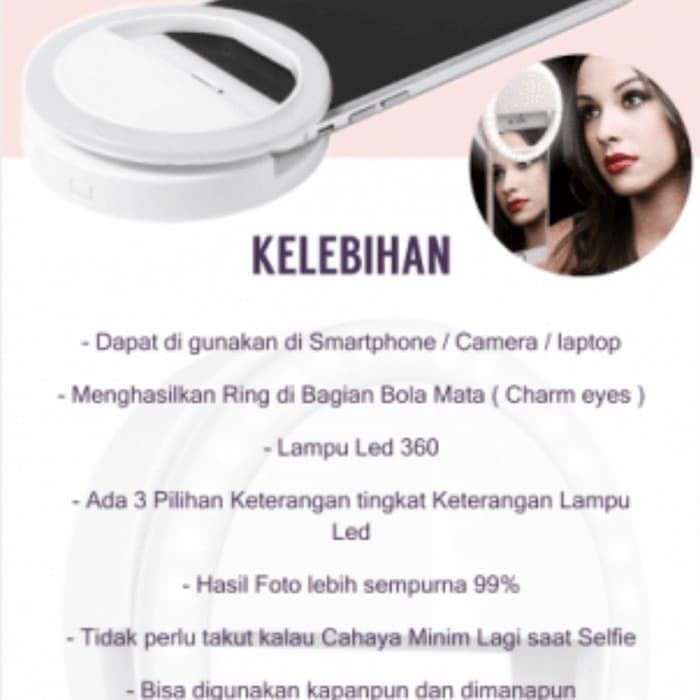 Lampu Selfie Led foto makin terang glowing makin cantik tanpa filter