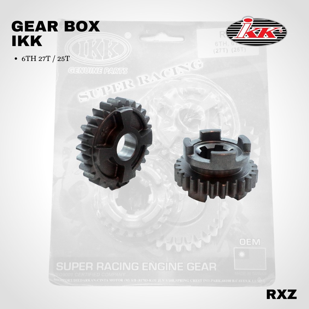 Gear box rasio ikk rxz 6th 27T 25T