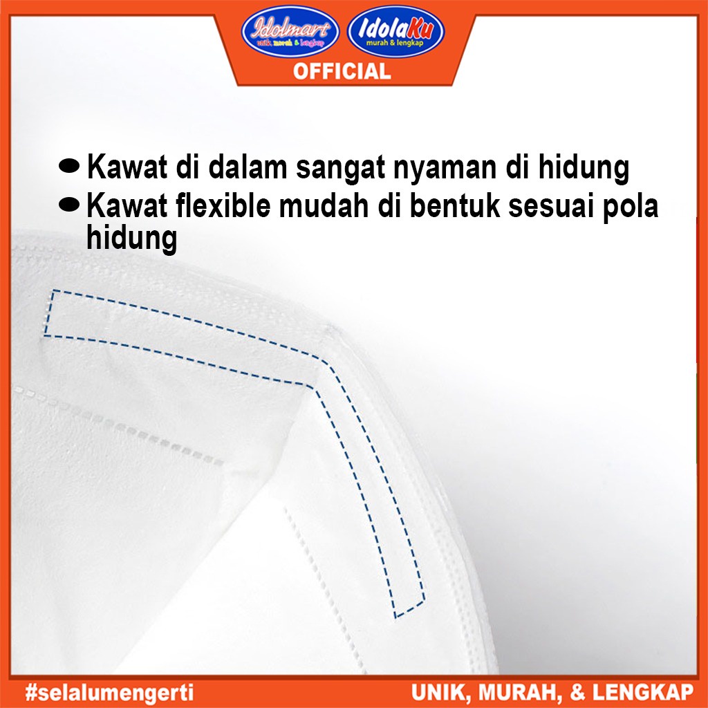 IDOLMART Masker KN95 Isi 10pcs Sachet Surabaya