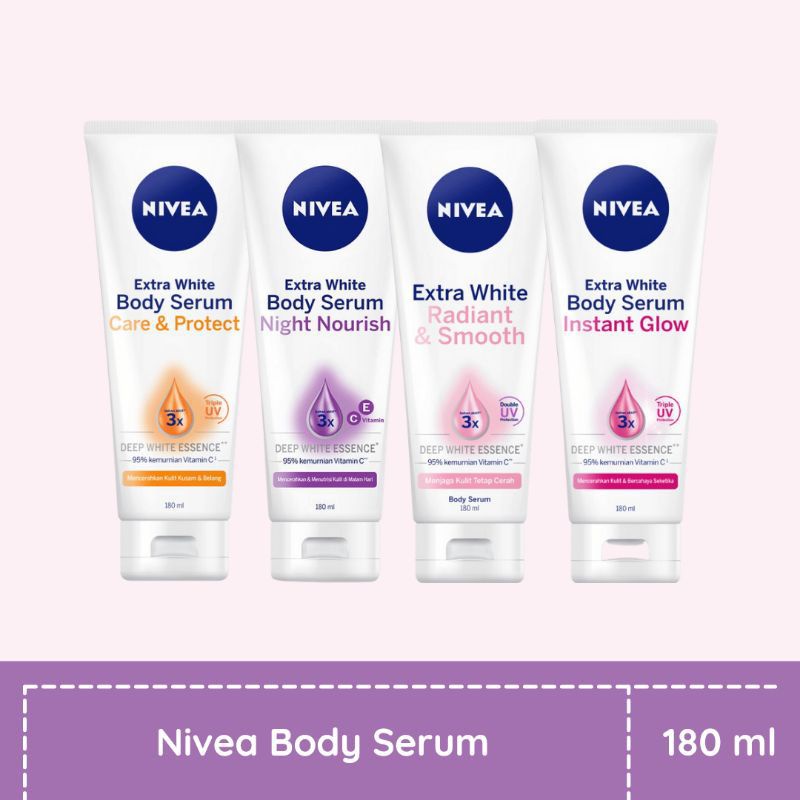 NIVEA EXTRA WHITE BODY SERUM 180ML BPOM