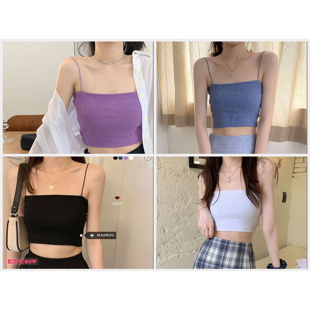 Tengtop Crop Wanita Import Korea Tercantik Dalaman Wanita TOPKOREA