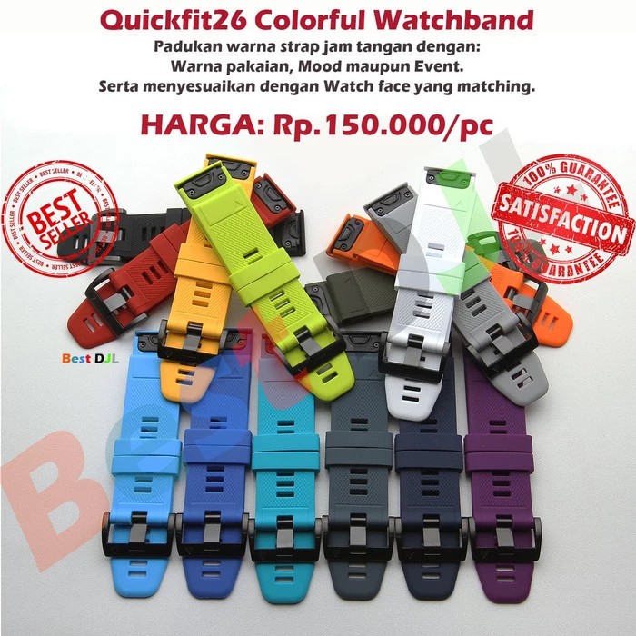 Garmin QuickFit 26 Watch Band / Strap for Fenix 3, Fenix 5X