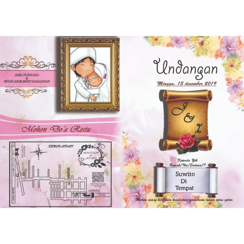 KARTU UCAPAN/ STIKER/UNDANGAN 7BULANAN ,HAJATAN,ACARA RESMI DLL