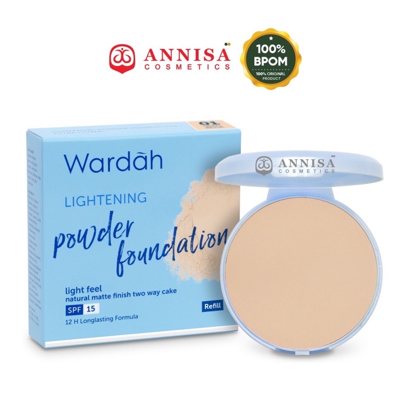 Wardah Refill Lightening Two Way Cake Powder Foundation Light Feel