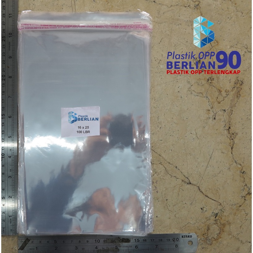 Plastik Opp 16x25 cm Plastik Opp Seal Plastik Opp Lem Plastik Bening Tebal 20 Micron