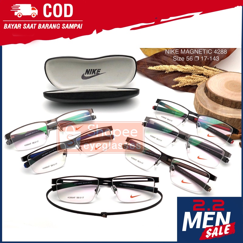 Frame Kacamata Nike MAGNETIC HALF Sporty Premium Pria