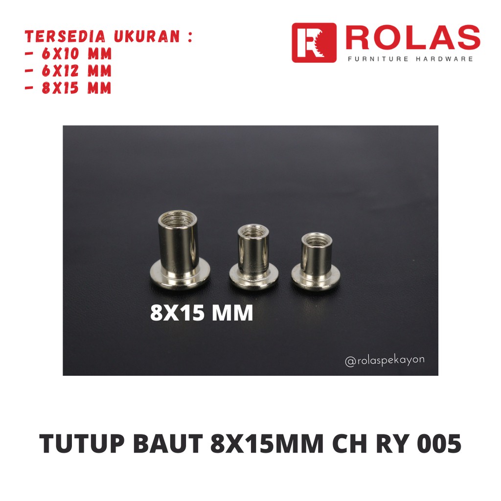 TUTUP BAUT 8X15MM CH RY 005