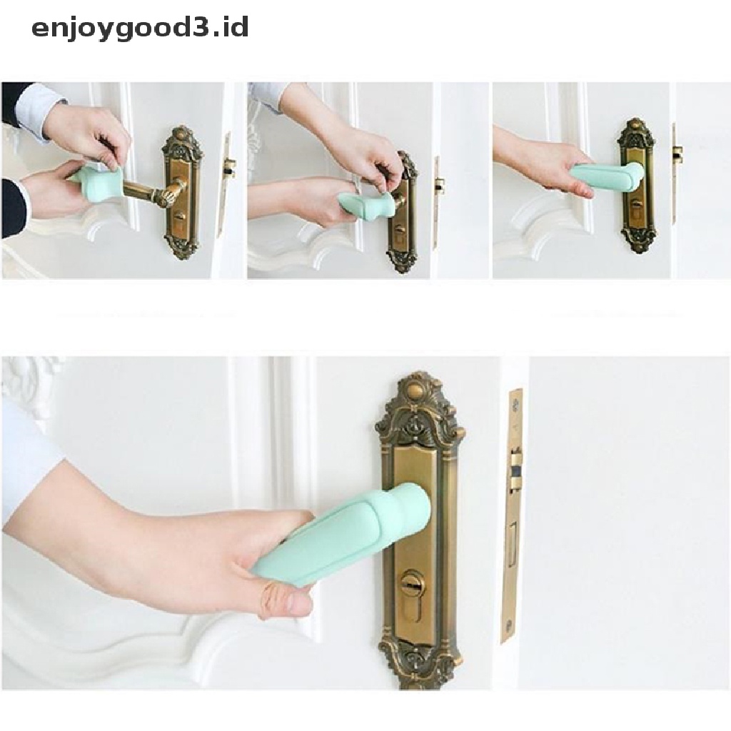 【Rready Stock】 Home Door Handle Knob Silicone doorknob Safety Cover Guard Child Protection （ID）