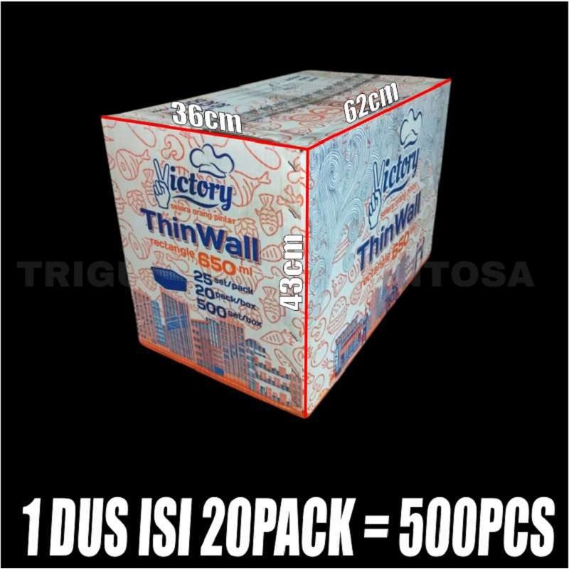 Thinwall 650ml Dus Semua Jasa Kirim Ekspedisi Kotak Makan Panjang