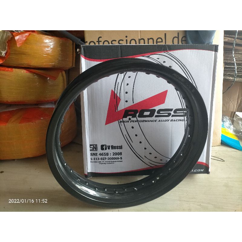 velg Rossi ring 17 tapak lebar UK 350 hitam glossy 1 pcs