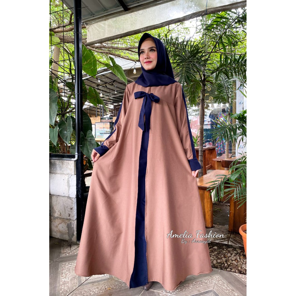 Dress Shanum Viola dan KANIA amelia itycrepe ori brand wanita busana muslim remaja terbaru cod grosir termurah