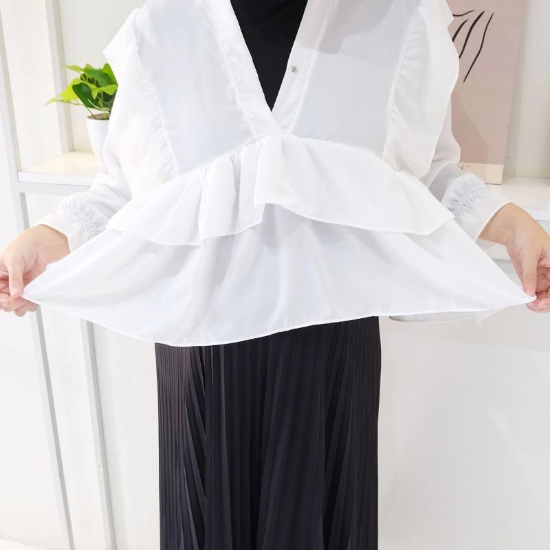 BLOUSE KOREA - QAMARA BLOUSE - ATASAN WANITA - KOREAN STYLE