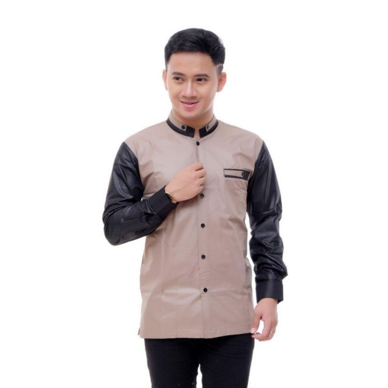 Baju Koko Lengan Panjang Super Spun Seragam Santri Baju Hadroh m