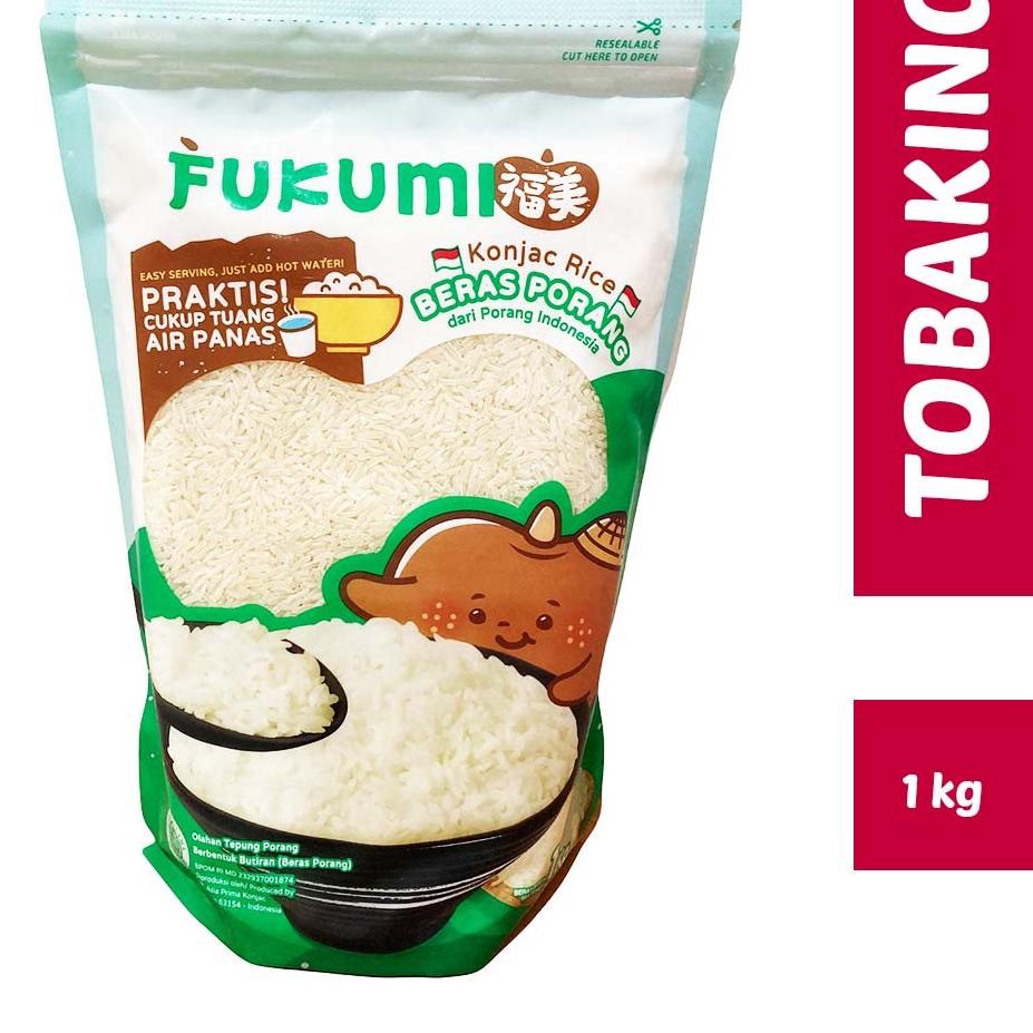 

Berkualitas FUKUMI Beras Porang Pouch 1KG - SHIRATAKI / KONJAC RICE