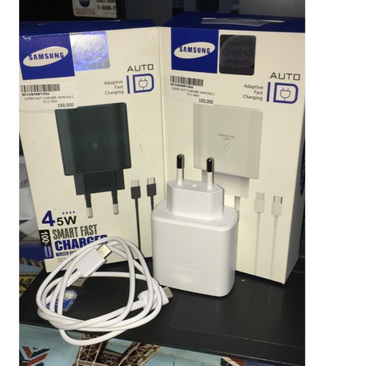 TRAVEL CHARGER SAMSUNG TYPE C TO TYPE C 45W/25W SUPER FAST CHARGING