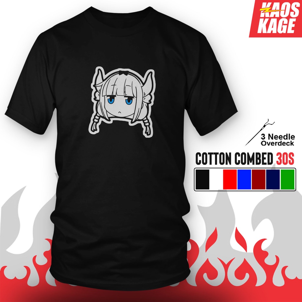 Bayar Ditempat Kaos Baju Distro KANNA PERKER MISS KOBAYASHI'S DRAGON DAGON MAID V2 100 % Cotton Comb