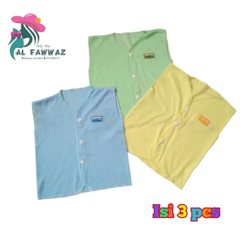 3 pcs baju bayi kutung polos Fawwaz