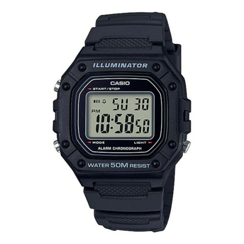 CASIO DIGITAL  W-218H-1AVDF / CASIO DIGITAL W218H-1A ORIGINAL & GARANSI