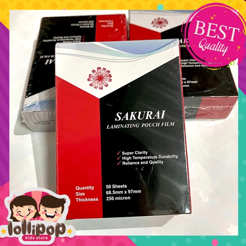 

Laminating Sakurai KTP 250 Micron isi 50 PCS