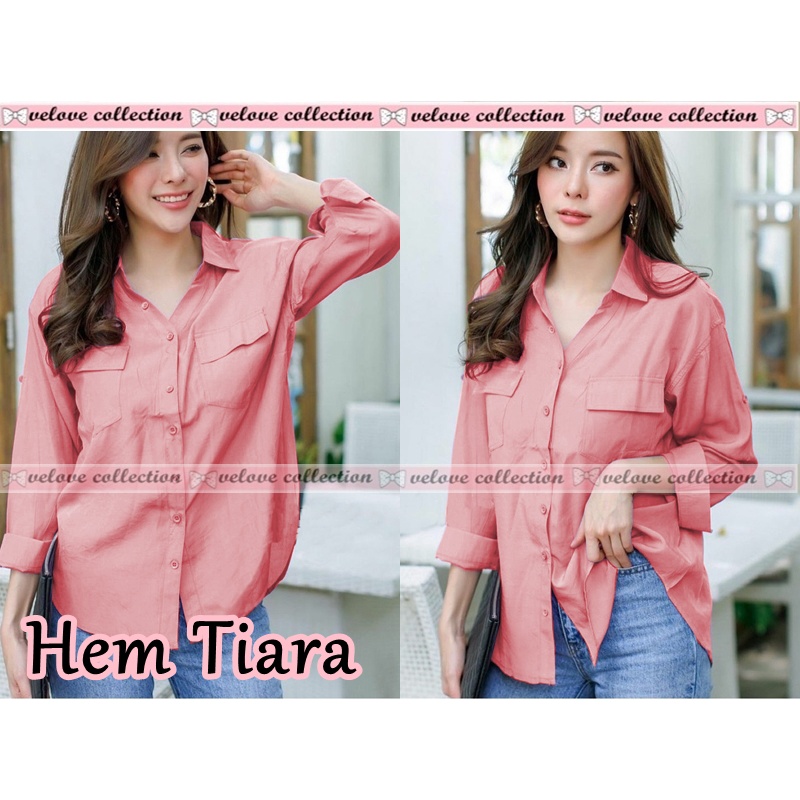 KALANTHA FASHION Yeseo Shirt Hem Wanita Terbaru Kemeja Wanita Bahan Rayon Atasan Wanita Terlaris-5