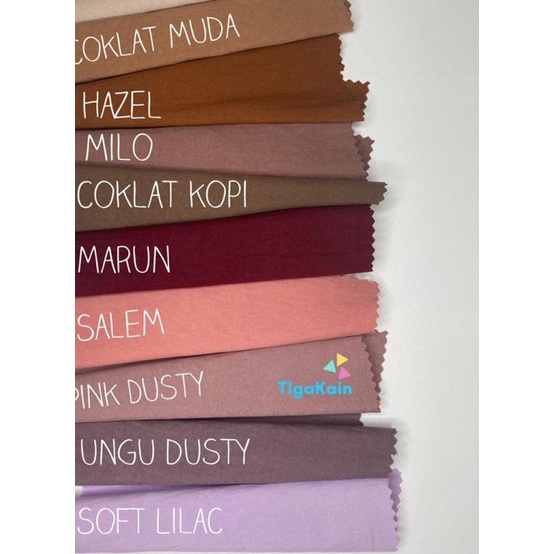 ♗ 1 Meter Kain Jasmine Airflow Semi Crinkle - TERAKOTA ✴