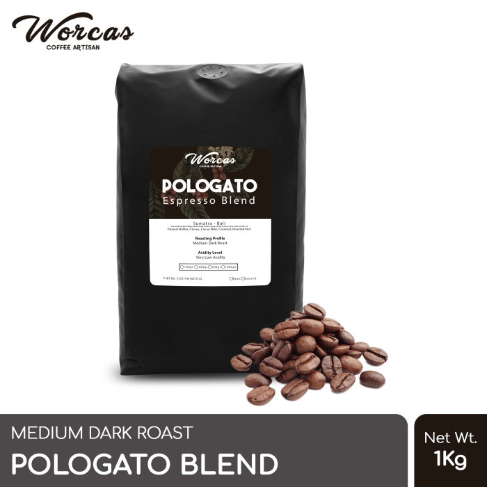 

ds011css Worcas Kopi Pologato Espresso Blend 1 Kg - Kopi Biji Ds20X11