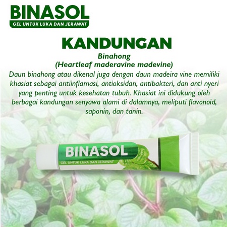 Binasol Gel Obat Luka Diabetes Luka Terbuka Luka Bakar Jerawat Luka Pasca Operasi