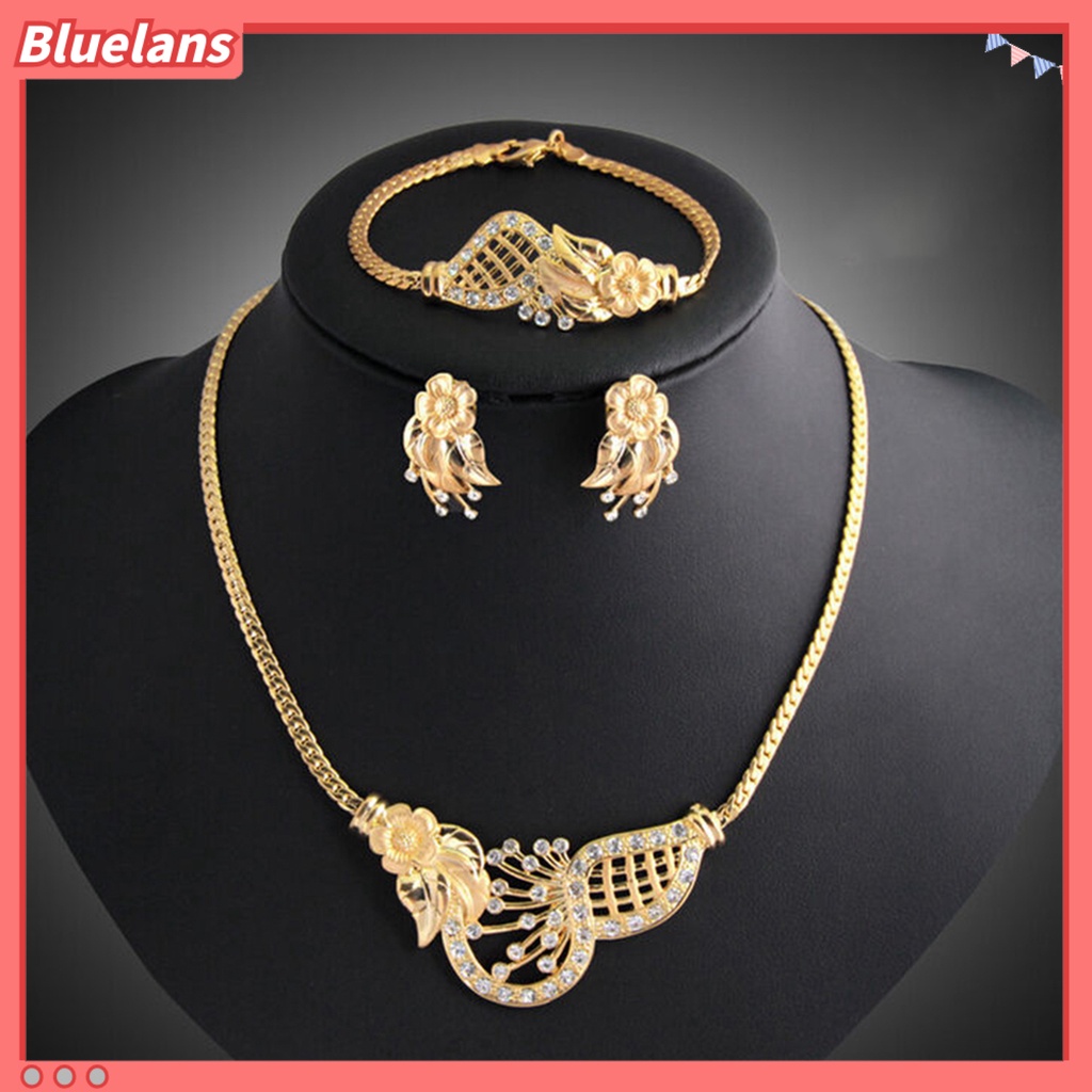 Bluelans Jewelry Set Luxury Exquisite Alloy Fashion Earrings Jewelry Set