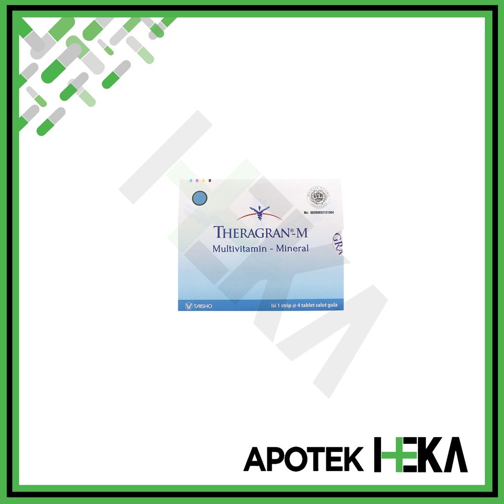 Theragran M Multivitamin Mineral - Daya Tahan Tubuh Strip isi 4 Tablet (SEMARANG)