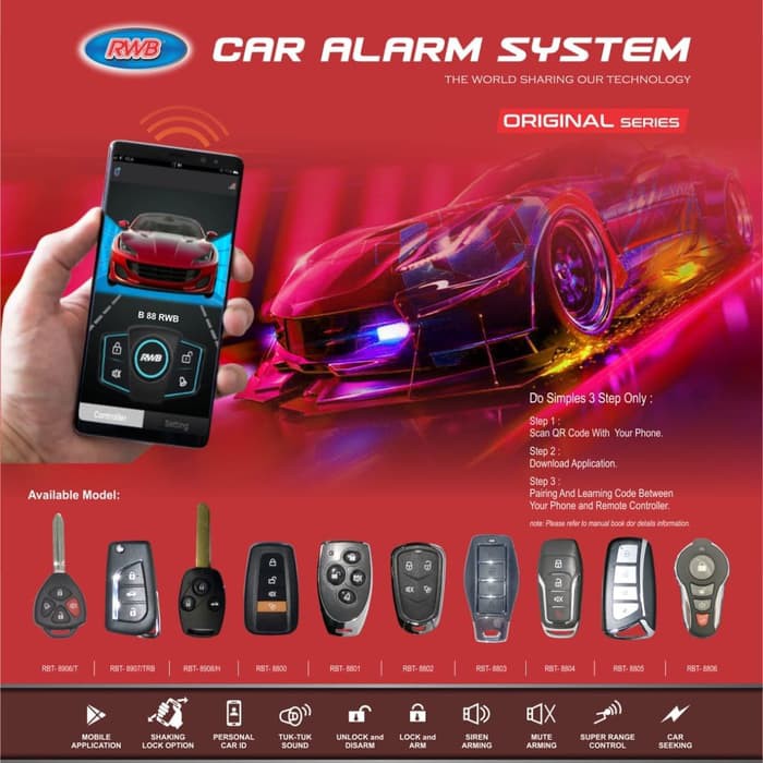 Alarm Mobil merk RWB Alaram Alarem Alarm PREMIUM RWB