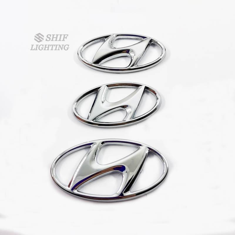 1pc Stiker Emblem Logo Hyundai Bahan Metal Untuk Stir Mobil Hyundai