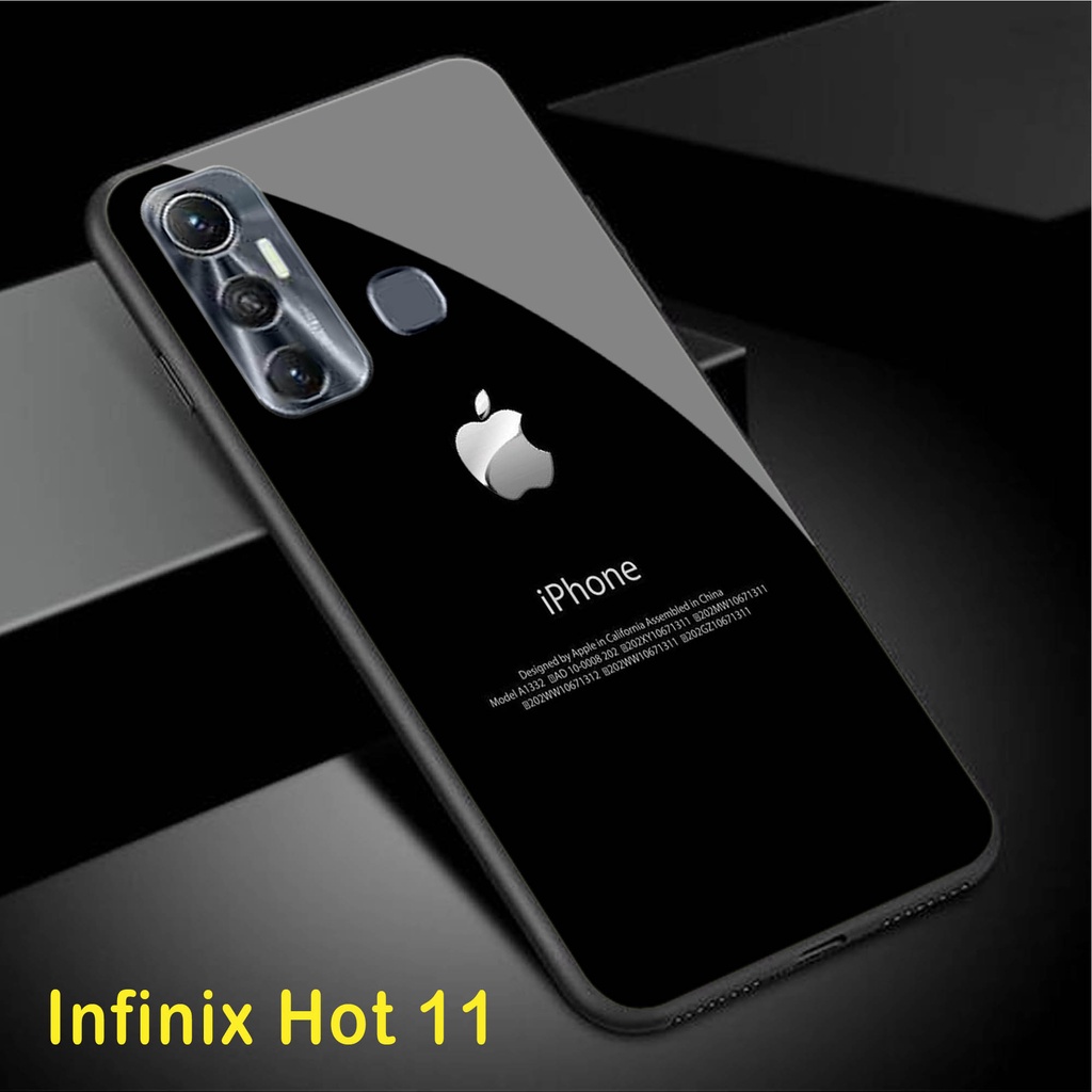 Softcase Glass Kaca Infinix Hot 11 - Casing Hp Infinix Hot 11 - Case Hp Infinix Hot 11 [H01]