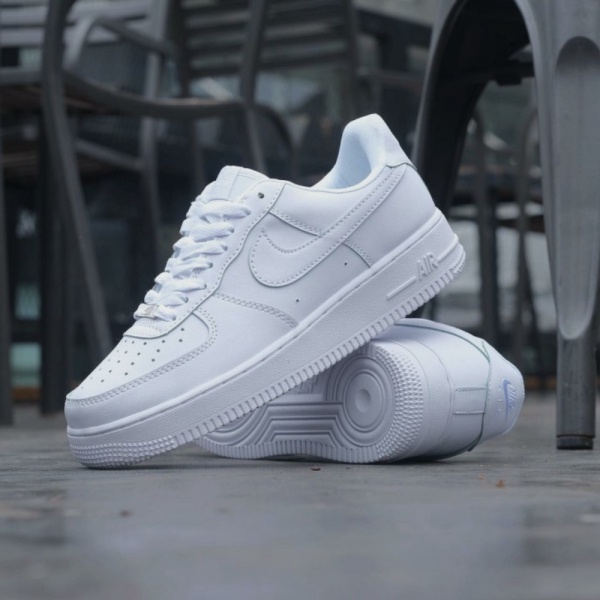 Promo SEPATU NIKE PRIA ORIGINAL AIR FORCE 1 FULL WHITE TERMURAH - Putih 37 Berkualitas
