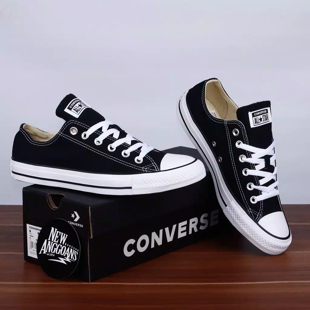 Supplier sepatu Allstar Classic Low Sepatu Sneakers Alstar Convers Pendek Warna Hitam Bahan Canvas