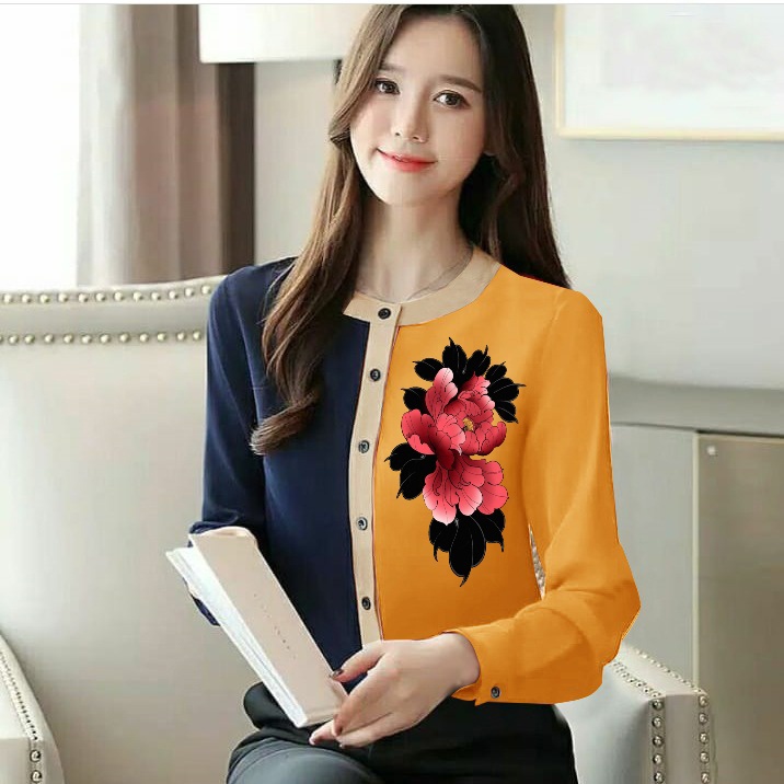 [HNFK] Blouse Wanita Kekinian / Atasan Wanita Korea / Atasan Cantik / Blouse Murah / Baju ootd Wanita Trend Terbaru 2023