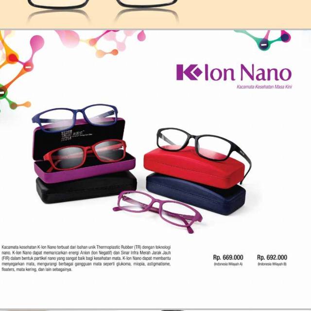 Kaca mata terapi K- ION NANO/ TERAPI MATA SEHAT