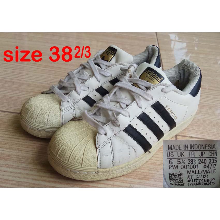 Jual Sepatu Adidas Superstar Original Second size 38 2/3 Indonesia|Shopee