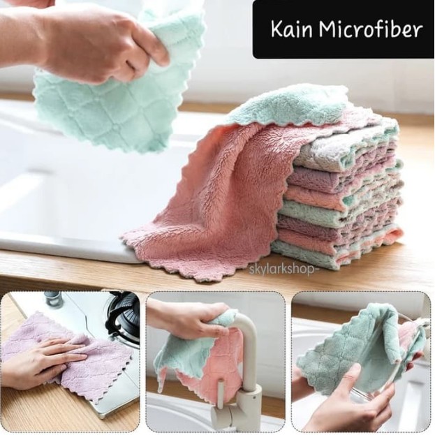 [PROMO ] LAP KAIN MICROFIBER MURAH | JAMPEL KAIN MICROFIBER KAIN LAP DAPUR ANTI MINYAK TEBAL GRATIS ONGKIR BISA COD