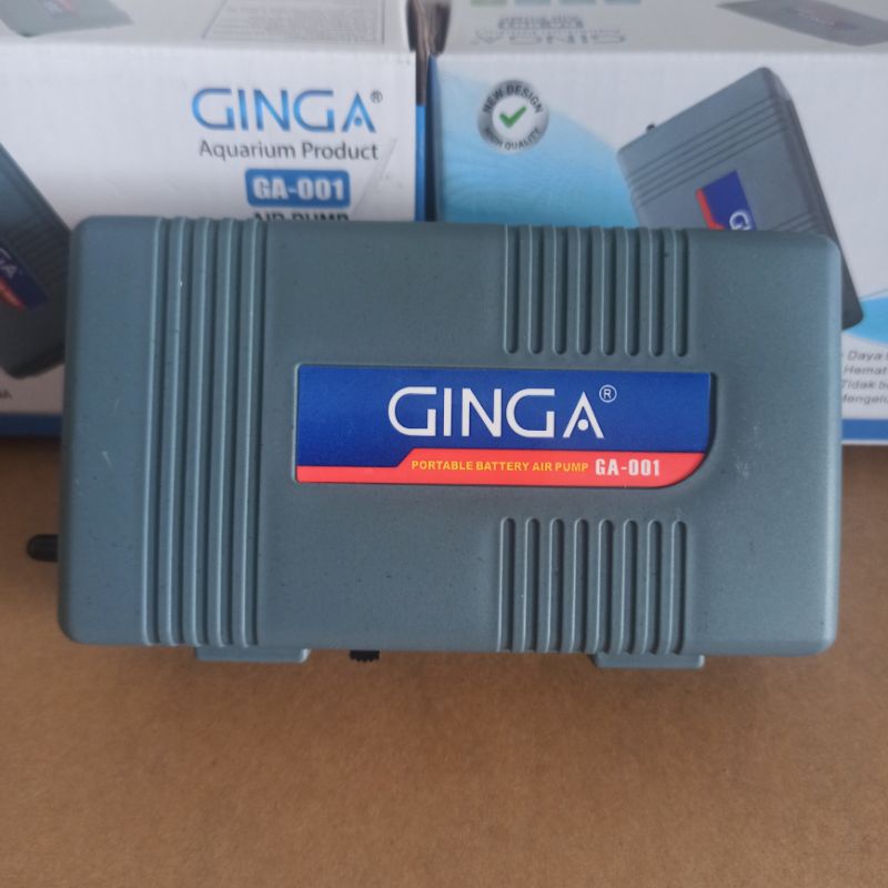 Mesin Aerator Airpump Aquarium Baterai Batre GINGA 001