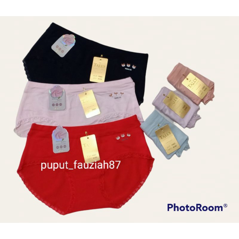 TALLY CD 8395-1PCS CELANA DALAM WANITA KATUN RENDA