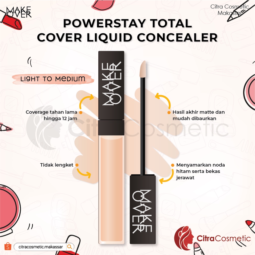 Make Over Powerstay Total Cover Liquid Concealer 6.5Ml