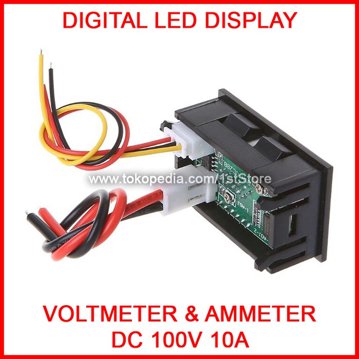 DC LED Digital Ammeter Voltmeter Dual Display Volt Ampere Meter Panel