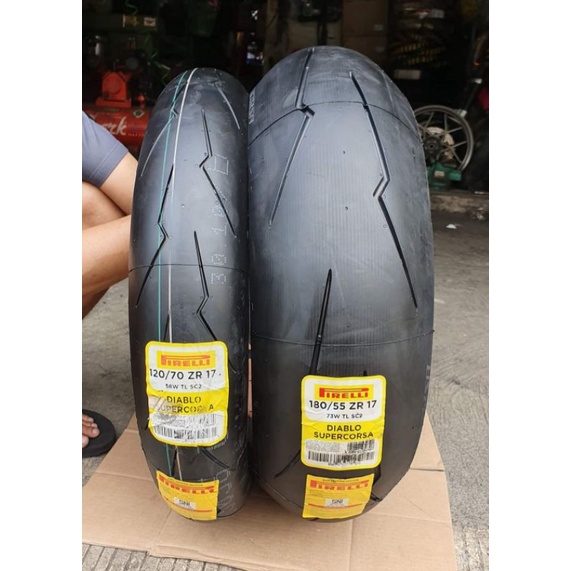 BAN PIRELLI DIABLO SUPERCORSA SC 120 VS 180 55 17 NOT BATTLAX MICHELIN DUNLOP METZELER
