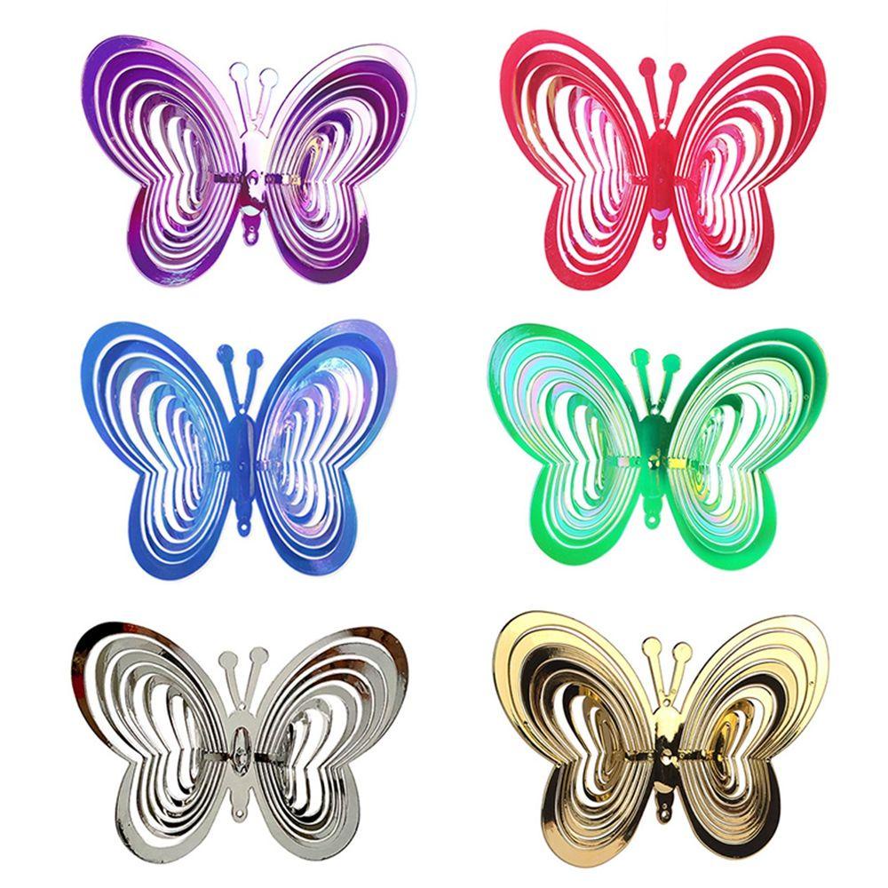 [Elegan] Lonceng Angin 1PCS Bentuk Kupu-Kupu Taman Dekorasi Luar Ruangan ABS Kincir Angin Wind Spinner Ornamen