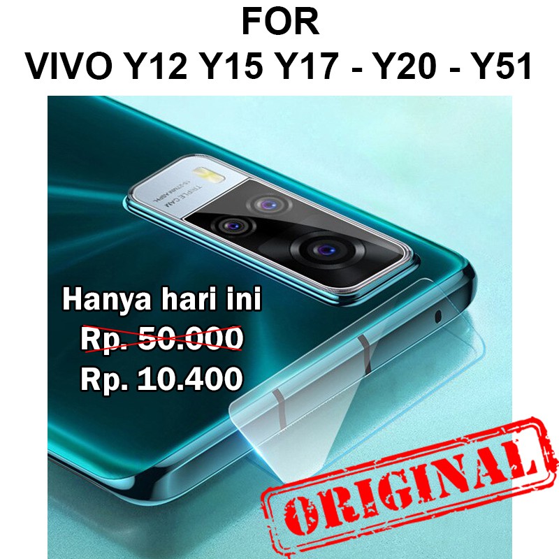 CAMERA TEMPERED GLASS Vivo Y12 Y15 Y17 - Y20 - Y51 anti gores cover lensa hp