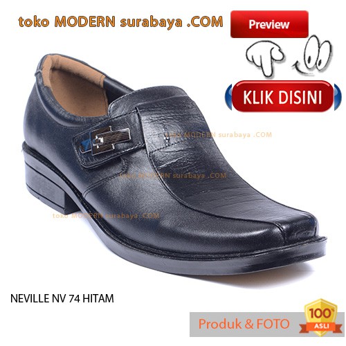 NEVILLE NV 74 BLACK Sepatu Pria Pantovel Slip On Casual