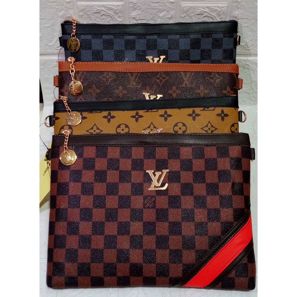 clutch lv strip,clutch batam LV line super premium import tas batam wanita tas tangan