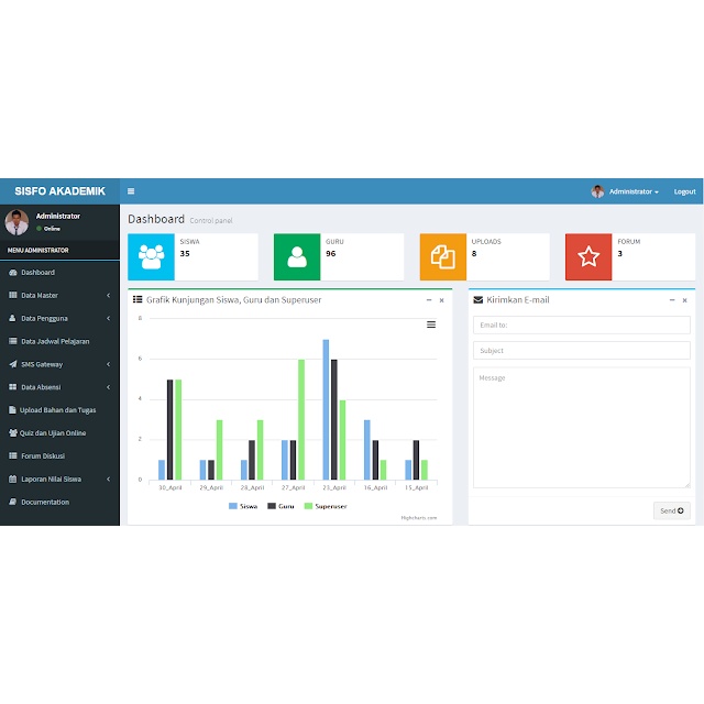 Website Sekolah Sistem Informasi Akademik (SIAKAD) versi 3