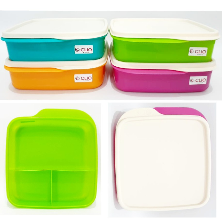 Tempat Makan Sekat 3 BPA CLIO KYOTO / Kotak Makan Bekal Murah Meriah