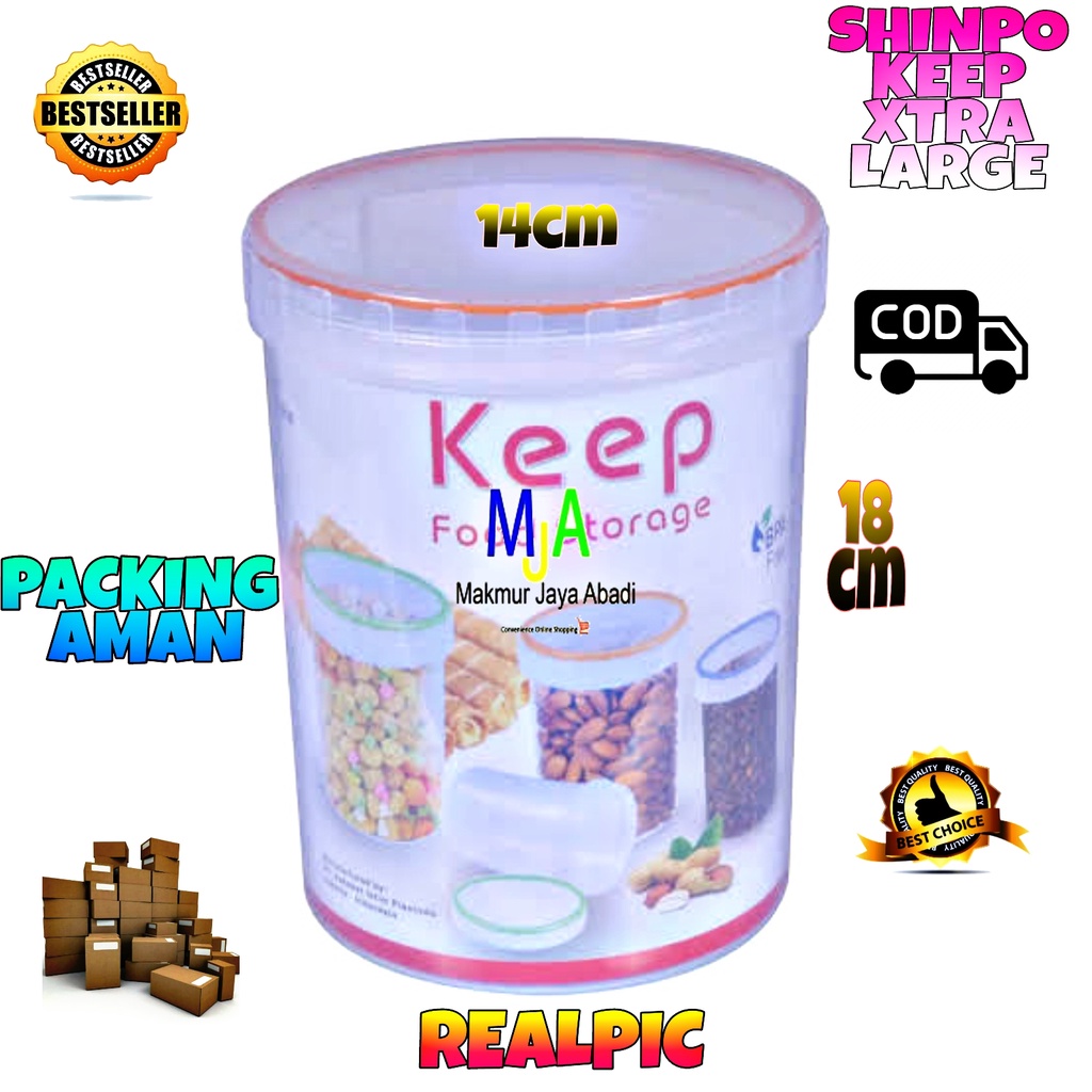 ( BISA COD ) PROMO Shinpo SIP-352 Keep Series / Toples Plastik Polos / Tempat Cemilan / Food Storage / Wadah Makanan